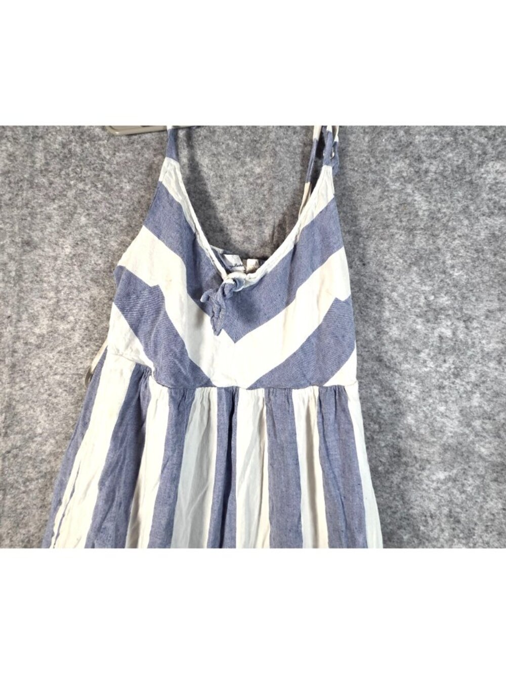 Tommy Bahama Blue White Stripe Maxi Dress Size Large Coastal Resort Nautical Boh - Picture 4 of 10
